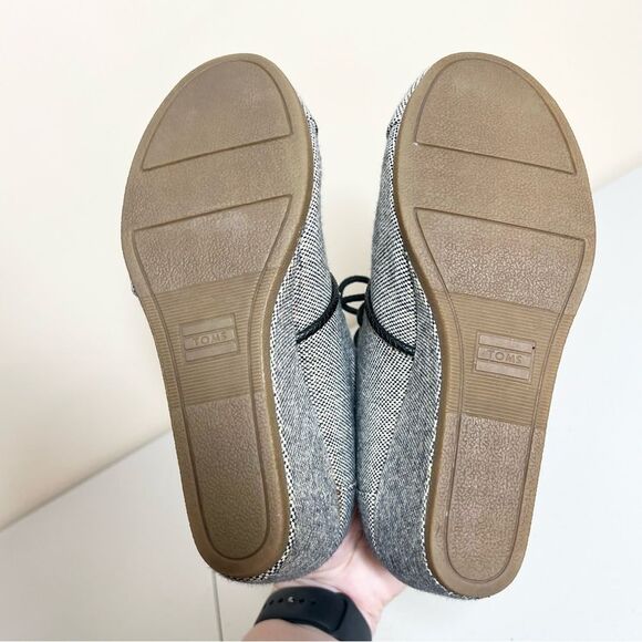 Toms Desert Wedge Metallic Linen Bootie 7 - Picture 8 of 9